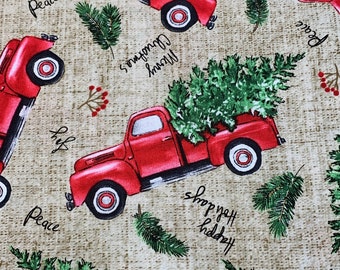Red pattern fabric
